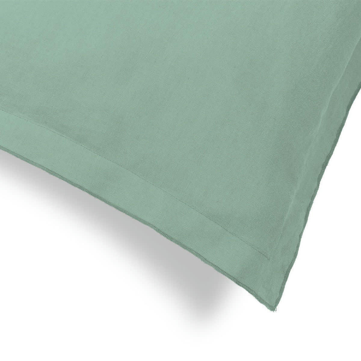 HORTENSE - Taie d'oreiller (x2) lin lavé  65x65 vert pistache