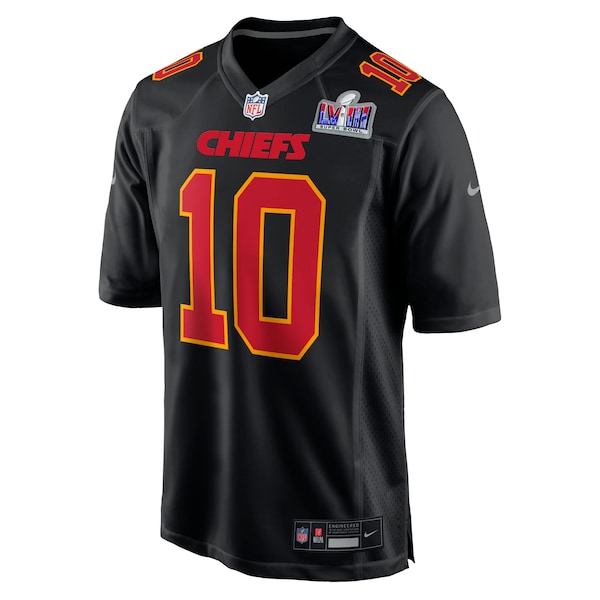Isiah Pacheco Kansas City Chiefs Nike Super Bowl LVIII Carbon Fashion Game Player Jersey - Black