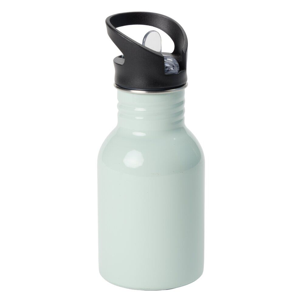 Gourde isotherme inox 350ml bouchon paille plastique Ø7xH16,5cm (2 modèles)