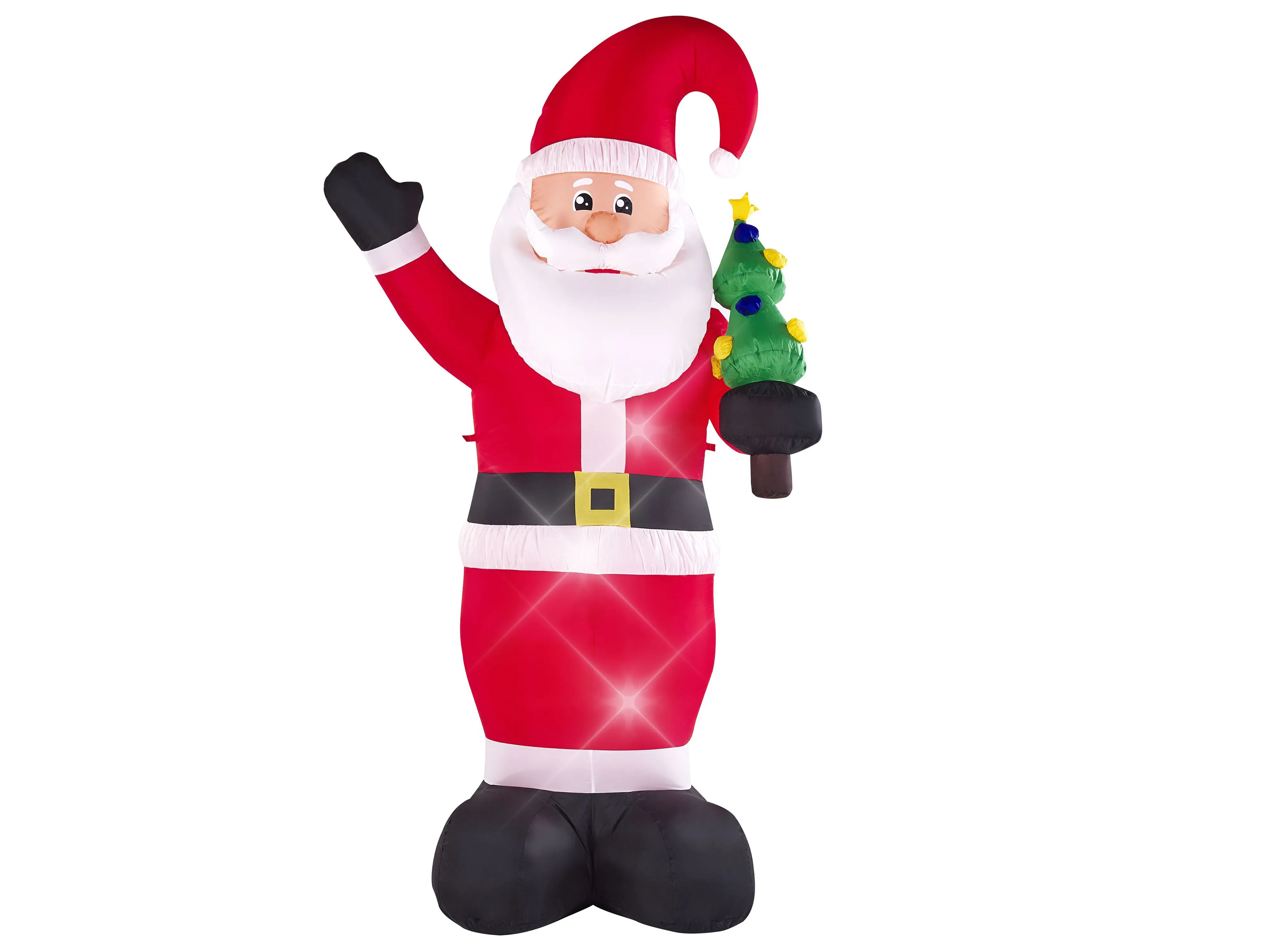 Inflatable Outdoor Decoration LED IVALO Santa Claus 225 cm Red