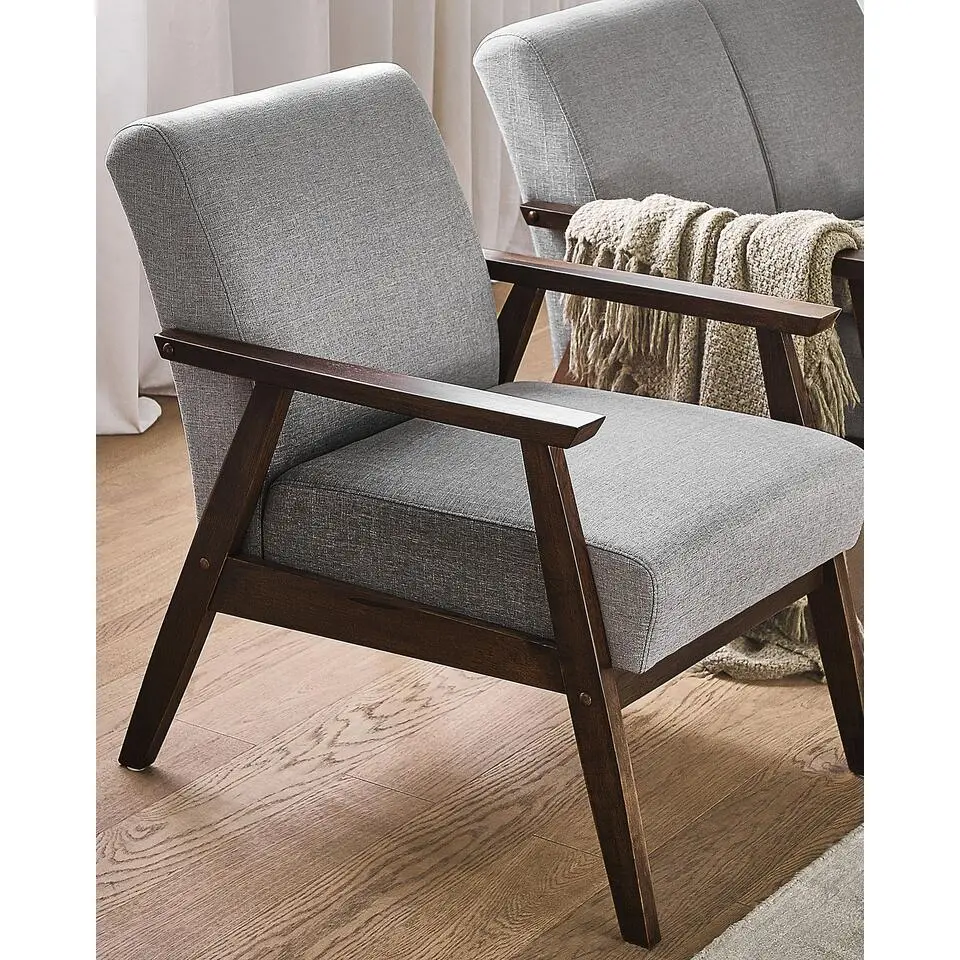 ASNES - Fauteuil - Grijs - Polyester