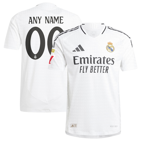 Los Merengues adidas 2024/25 Home Authentic Custom Jersey - White