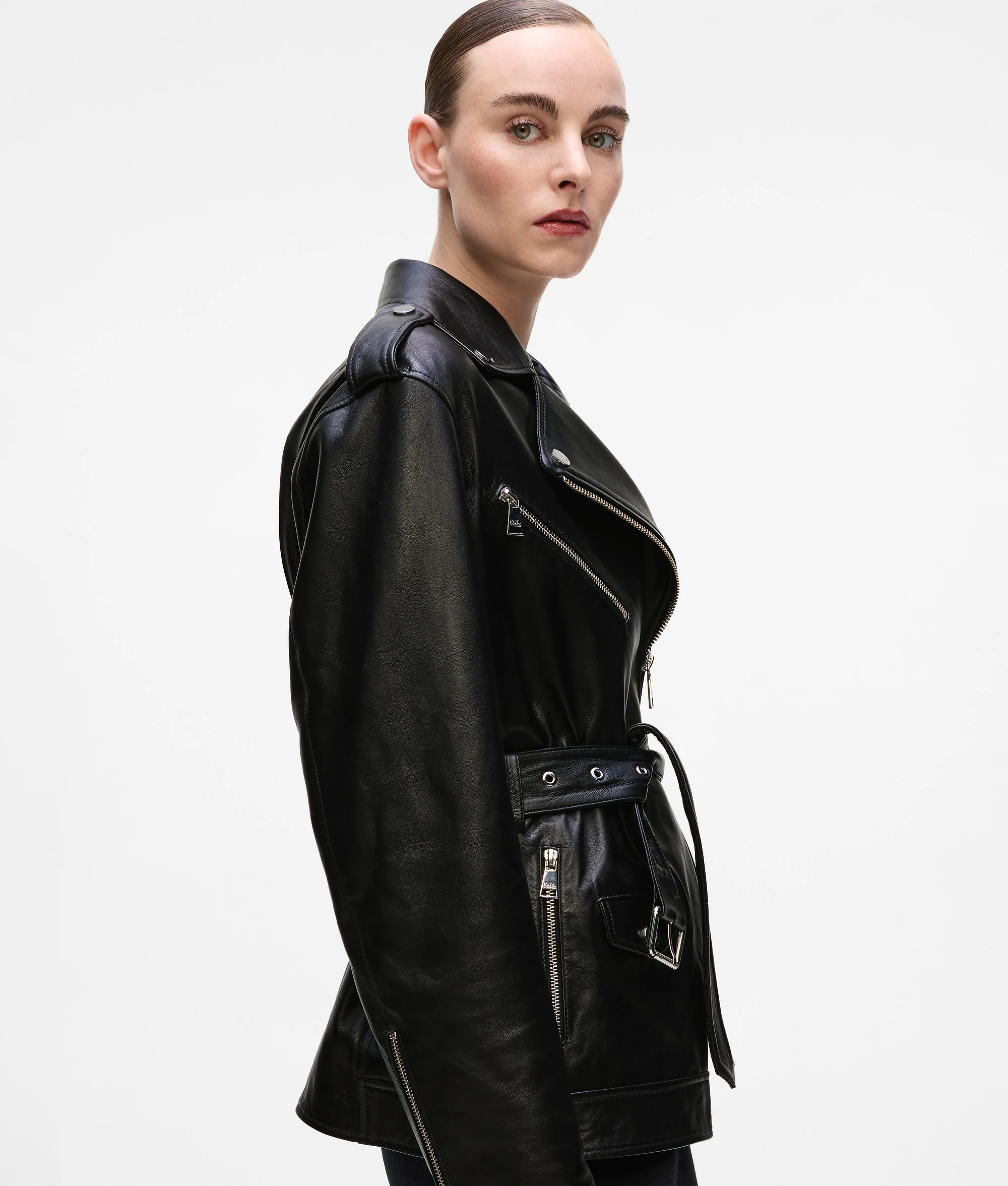 Veste en cuir oversize