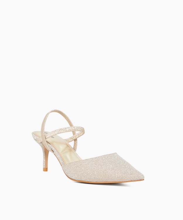 Classical Gold - Stiletto Heeled Courts