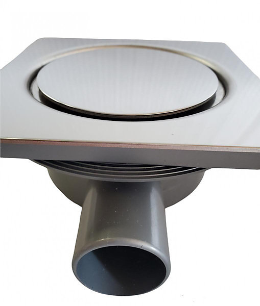 Bonde horizontale / Siphon Inox 15x15 cm