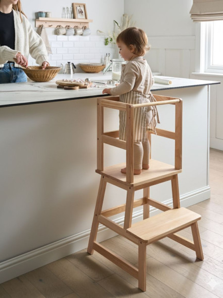 Kitchen helper drewniany pomocnik kuchenny dla dzieci jasnobrązowy