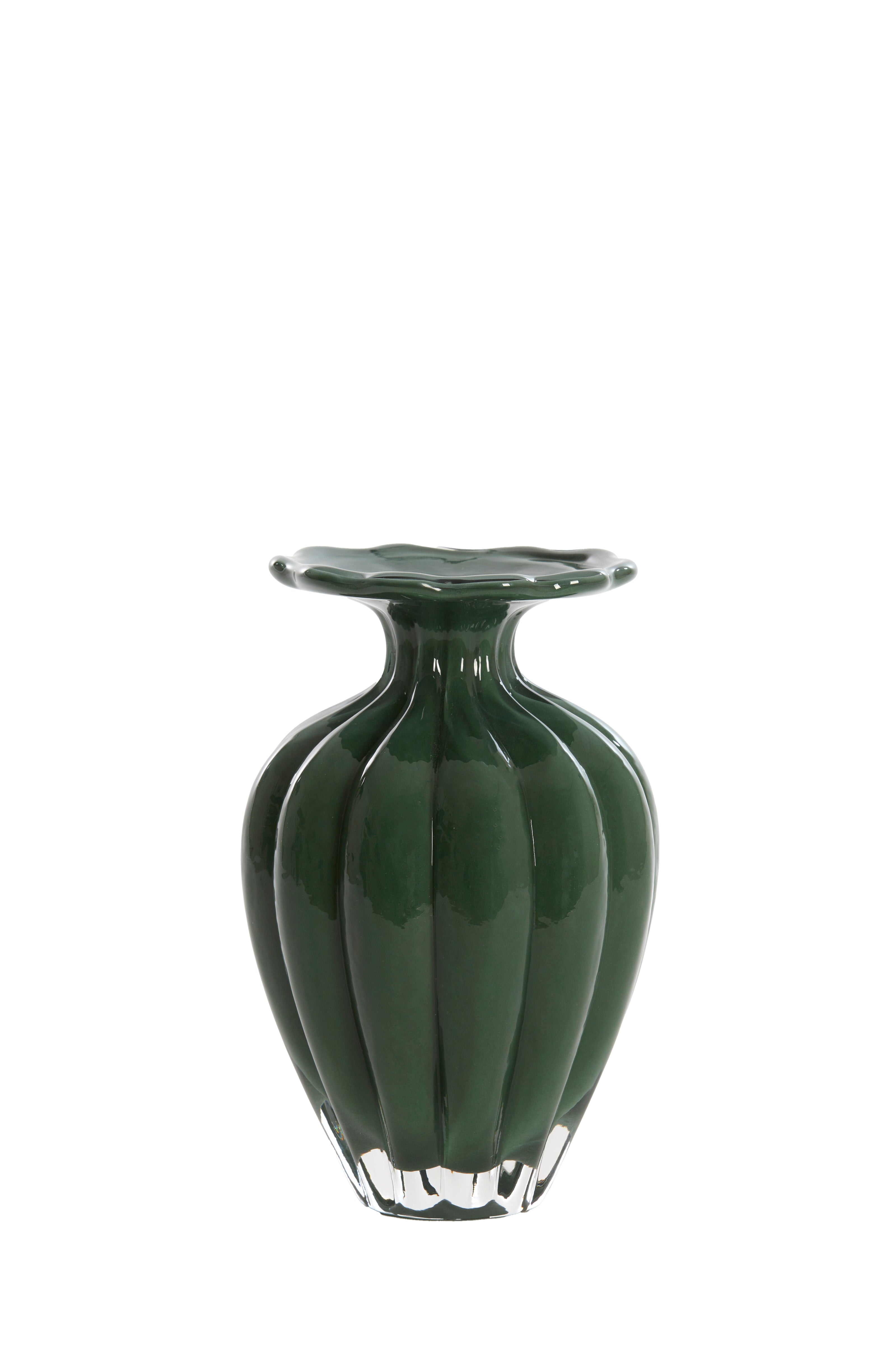 Light & Living vaas ZOFIO - Ø16.5x24.5cm - groen