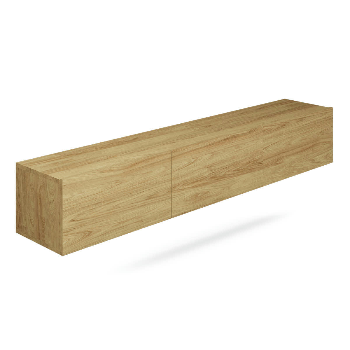 - Meuble tv mural 3 portes 180 cm naturel