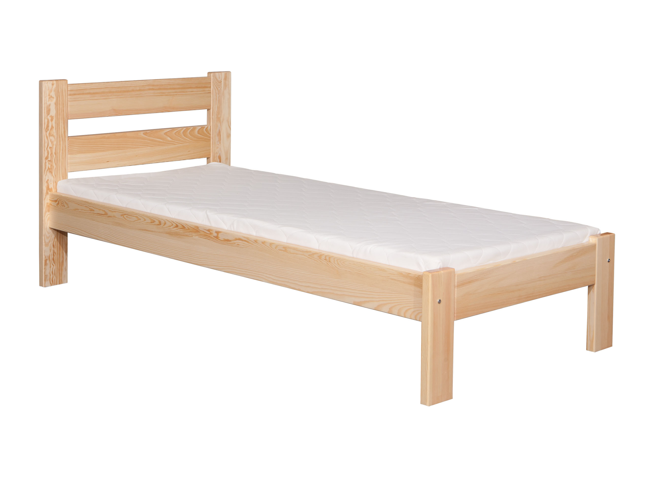 Łóżko 90x200 pojedyncze ARON, kolor sosnowy   stelaż