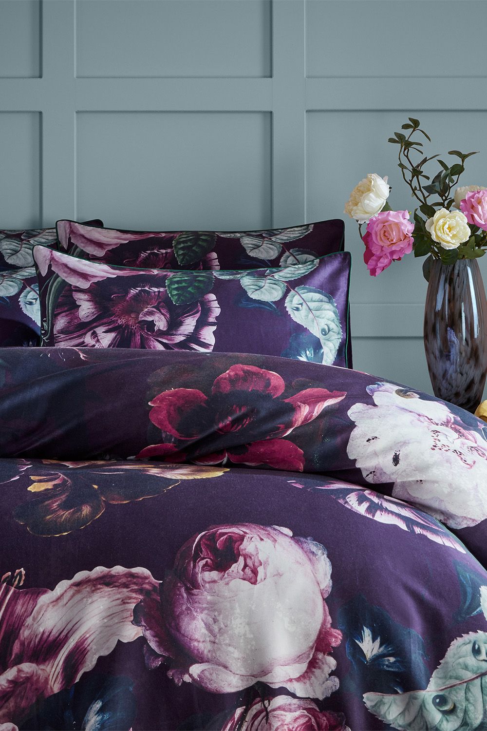 Paoletti Cordelia Floral 100% Cotton Duvet Cover Set