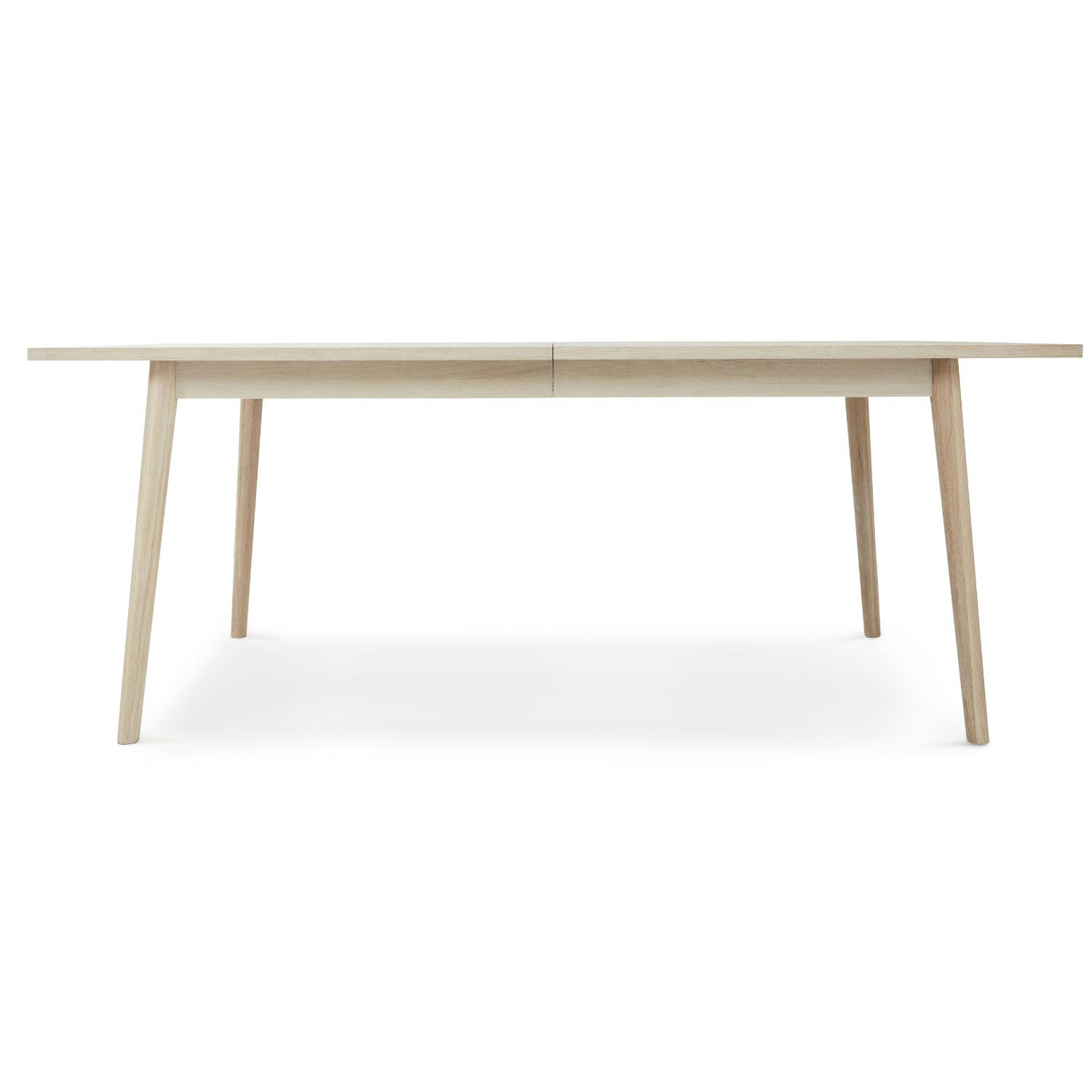 NYBORG - Table à manger extensible 6 à 8 personnes L200 en chêne massif clair