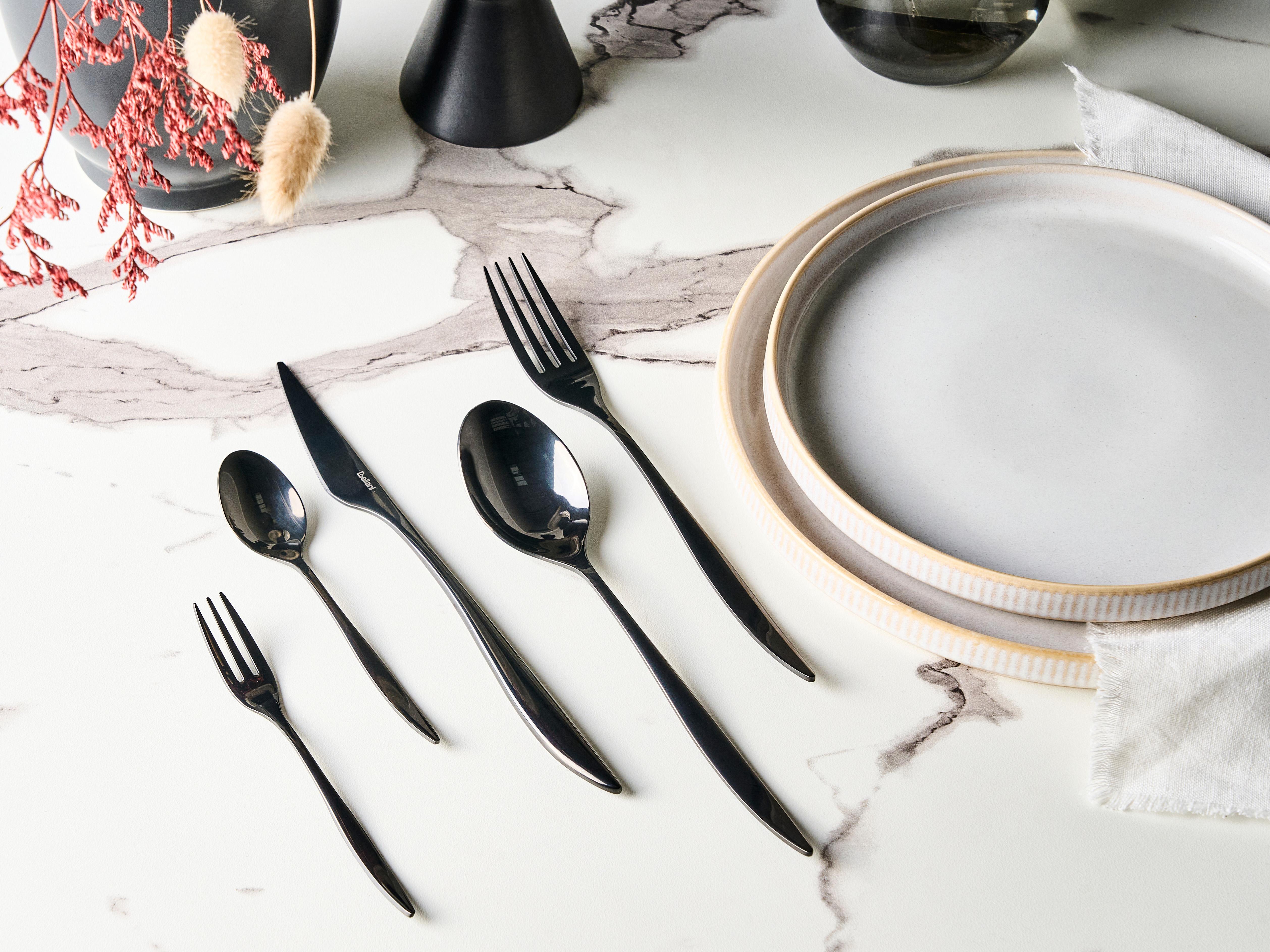 30 Piece Cutlery Set FARFALLE Black
