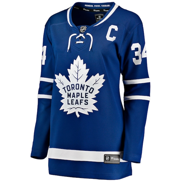 Auston Matthews Toronto Maple Leafs  Women's Captain Patch Home Breakaway Player Jersey - Blue