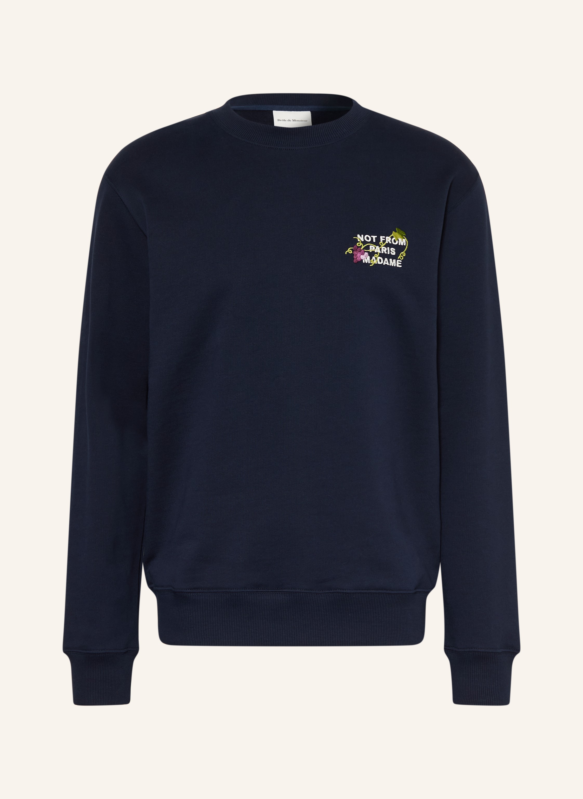 DRÔLE DE MONSIEUR Sweatshirt LE SWEATSHIRT VINE EMBROIDERED SLOGAN