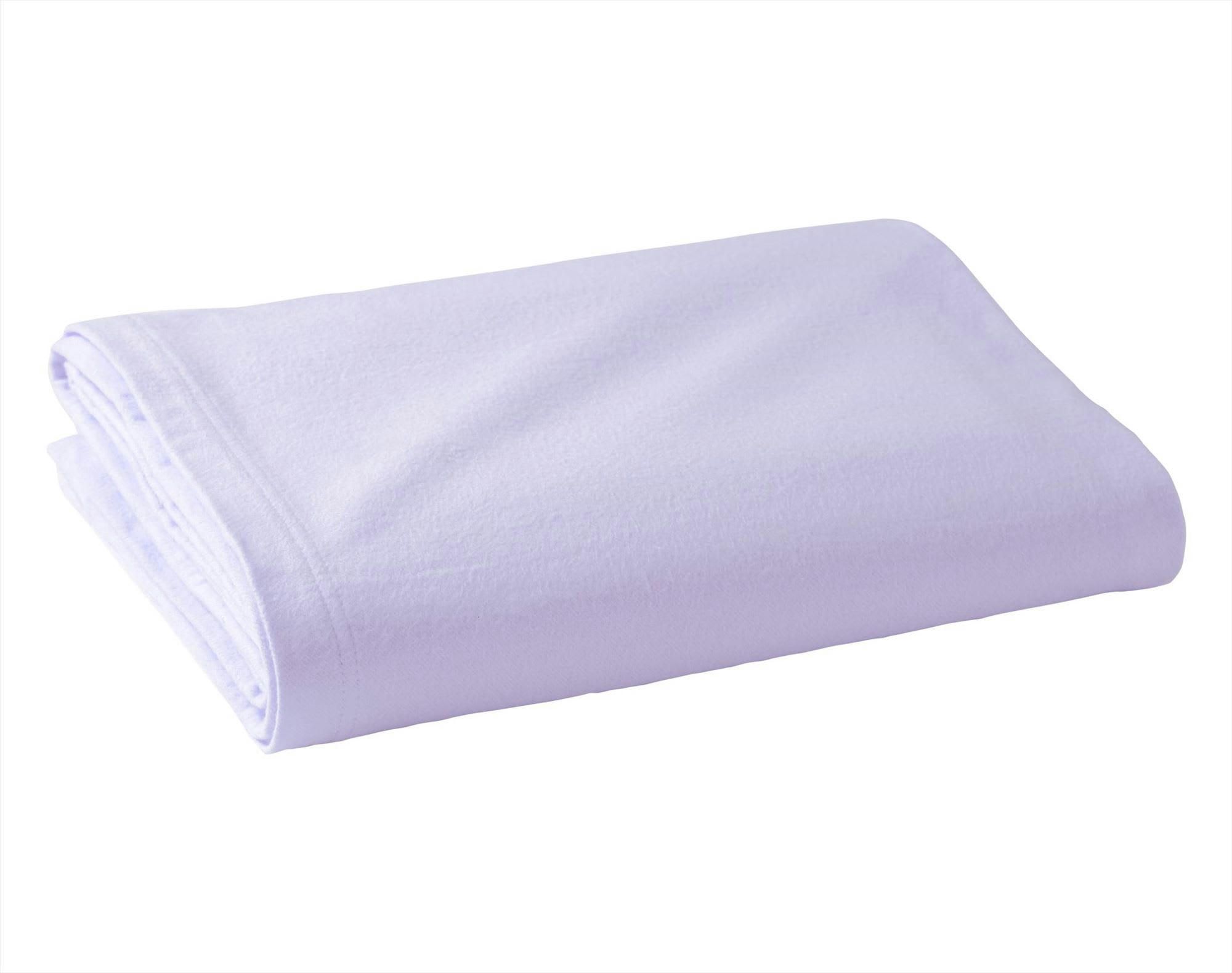 COUVERTURE D'ETE - Couverture tempérée 240x260 violet lilas en coton