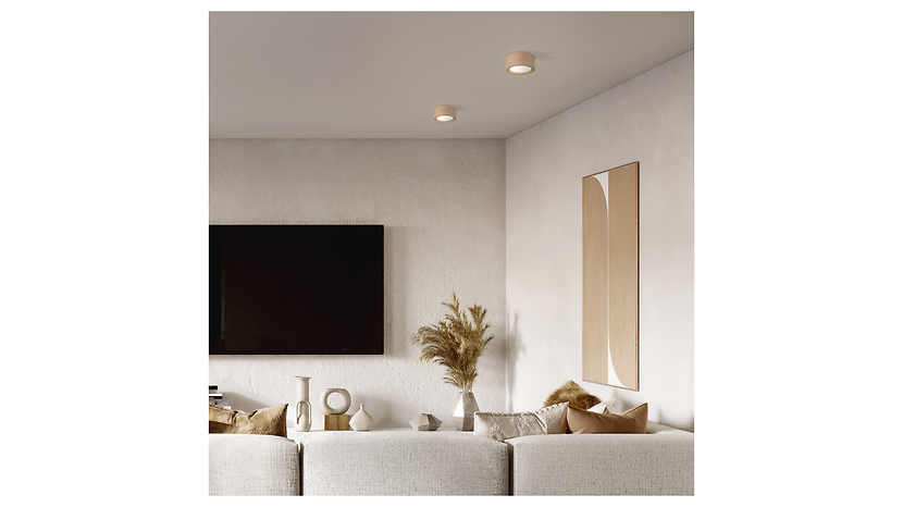 Lampa natynkowa Eve 4,5 cm drewniana brązowa