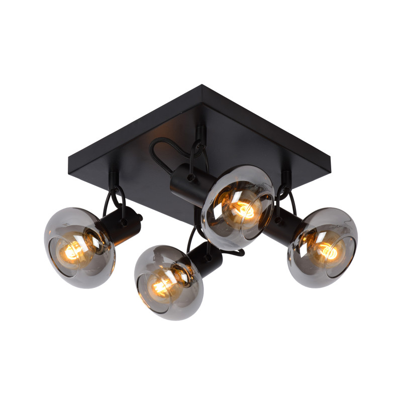 Spot Madee noir E14 4 x 25 W LUCIDE