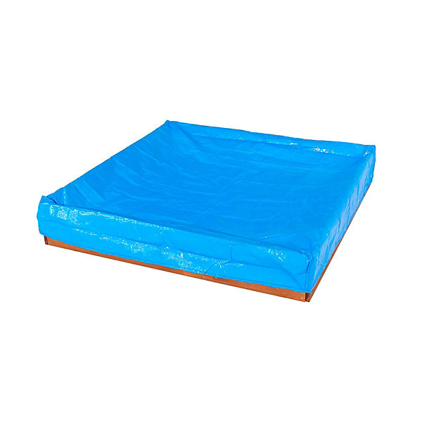 Bac à sable Loeva 120 x 120 cm avec bâche et tapis - à peindre