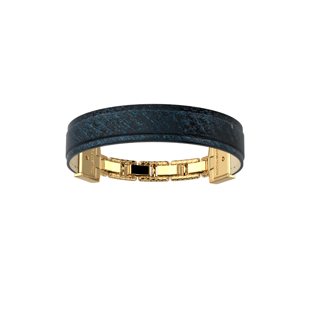 Bracelet Twist, écailles Noir Bleuté