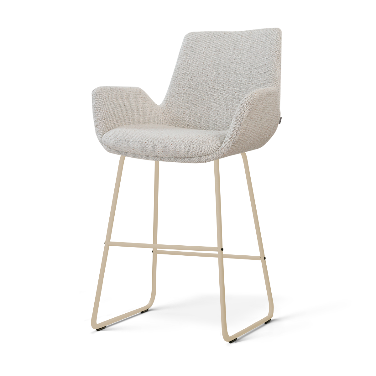 Nolon Nino-Eef barkruk beige gemêleerd - beige onderstel - 65 cm