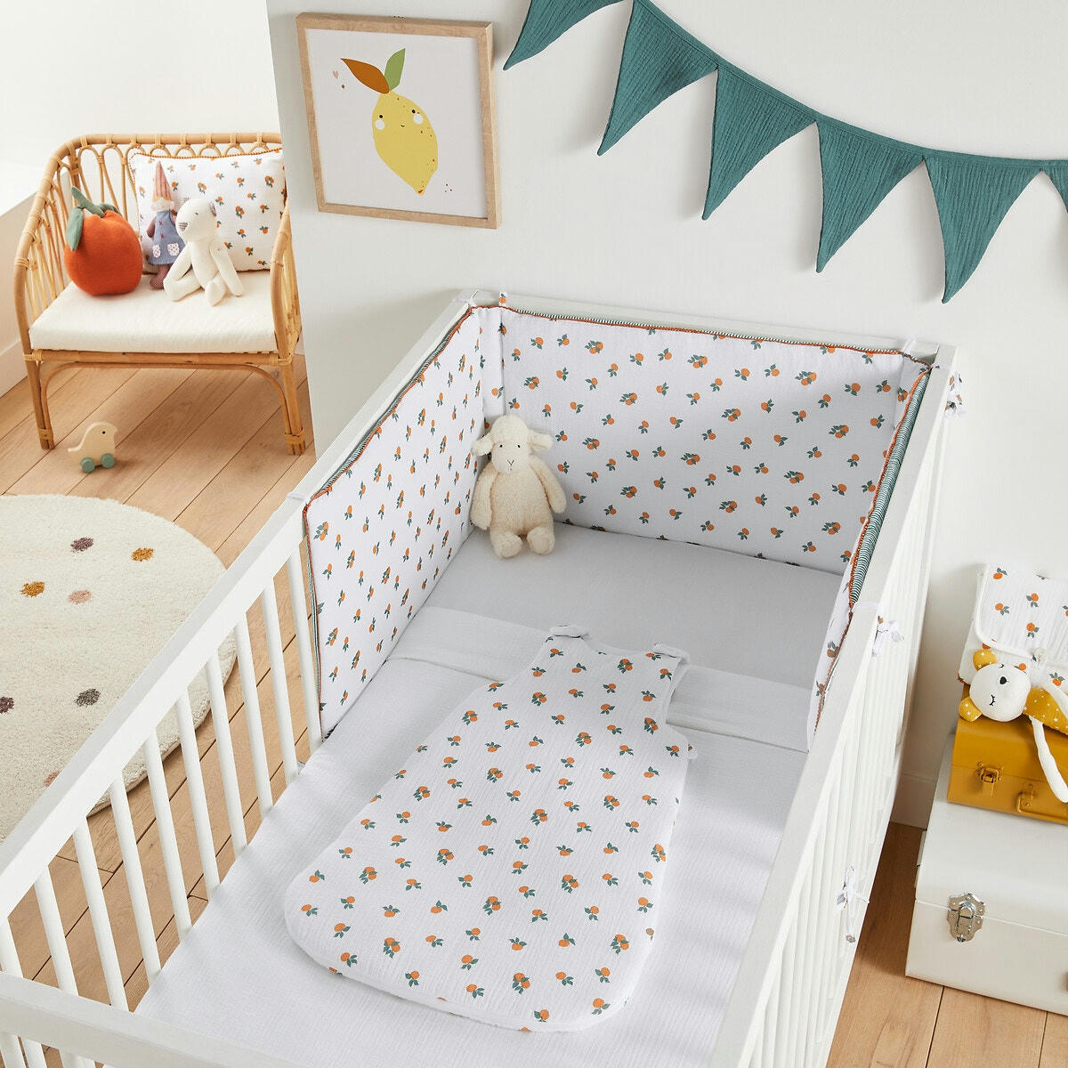 Tour de lit gaze de coton