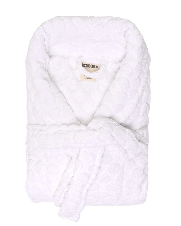 Polka Dot Robe  - White
