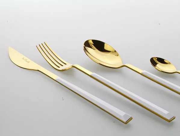 Komplet sztućców 24 cz. na 6 osób PINTI1929 - Sushi Anniversary Gold&White (2.5 mm) - pudełko 23.17Y0.K091.K24