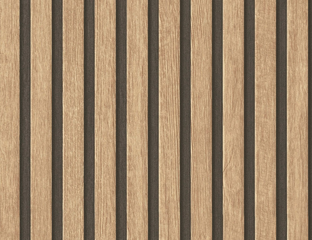 Vliestapete Holz Beige