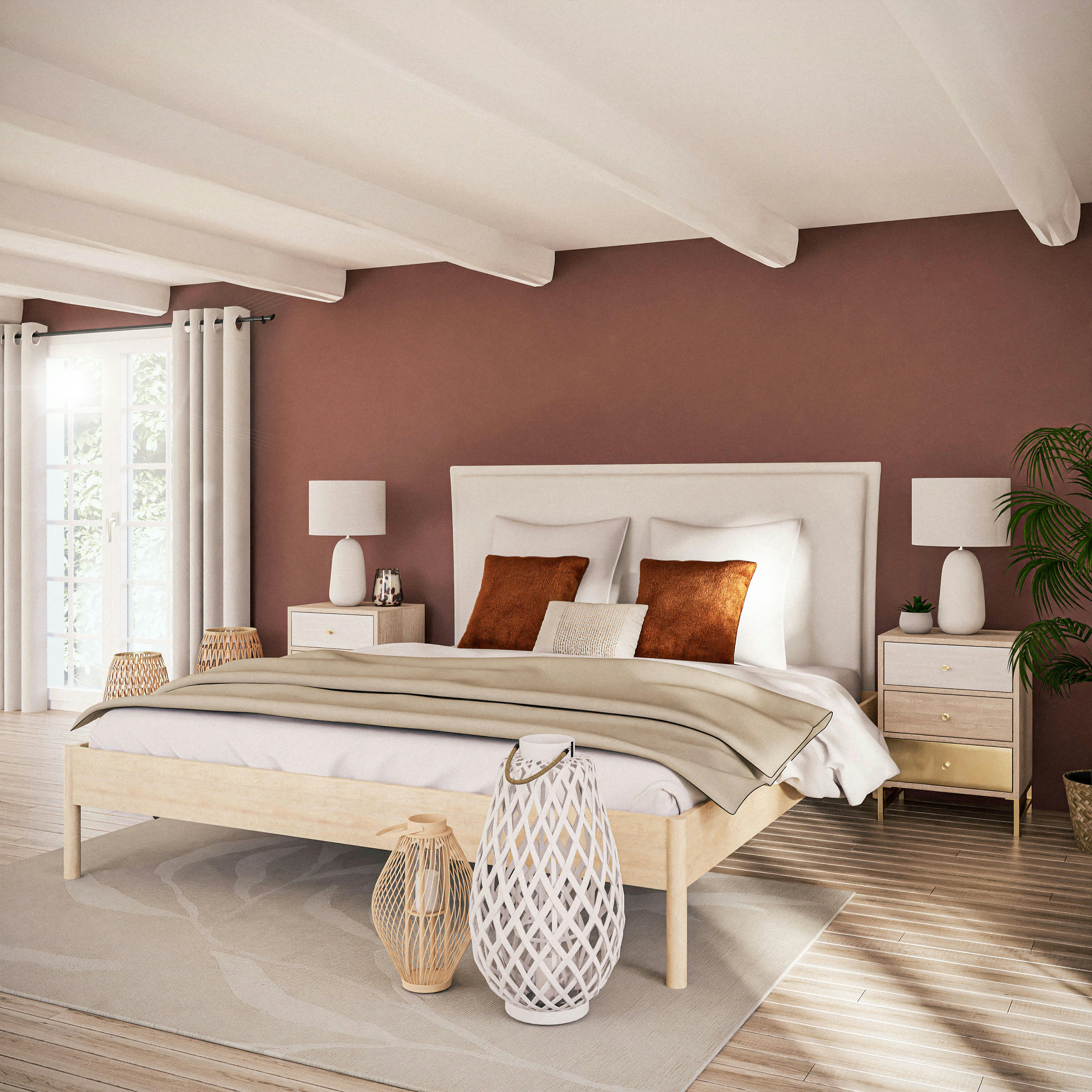 Morphee - Housse de tête de lit 160 en lin lavé blanche