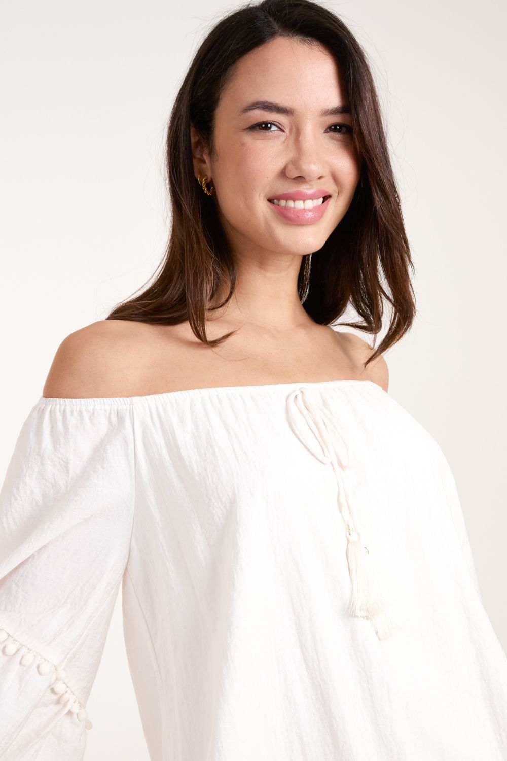 Blue Vanilla On Off Shoulder Tunic Dress