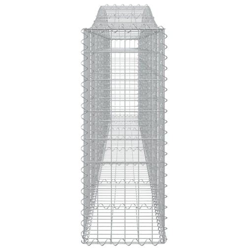 NNEVL Arched Gabion Baskets 3 pcs 400x30x80/100 cm Galvanised Iron