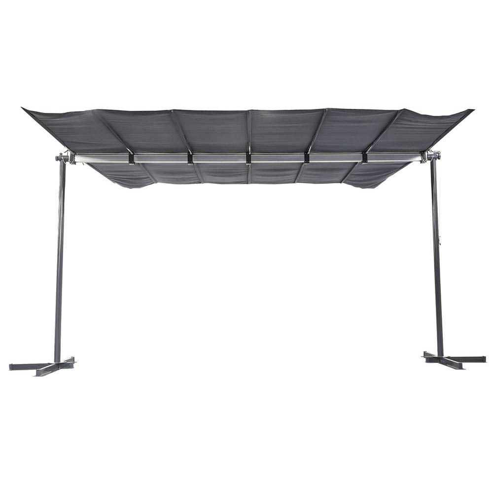 Store inclinable rétractable Aoste noir 375x250xH220cm 9,37m&sup2;