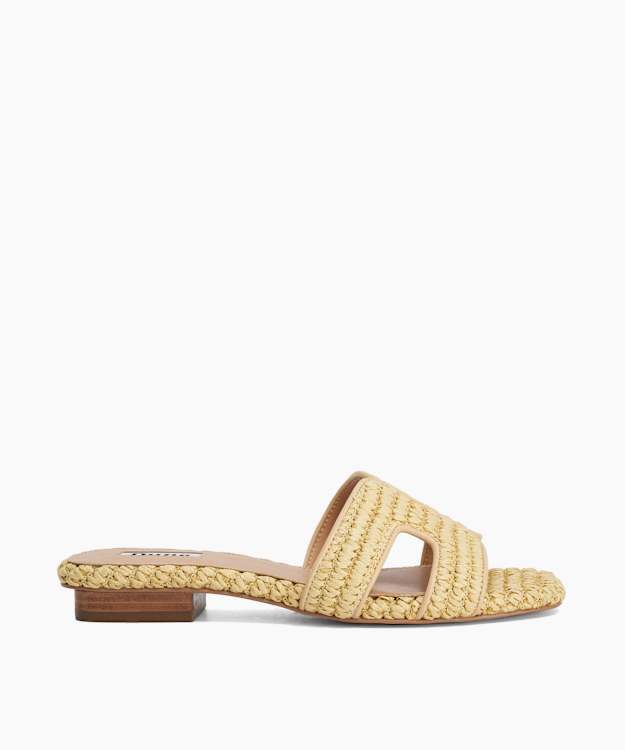 Loupes Natural - Raffia Slider Sandals