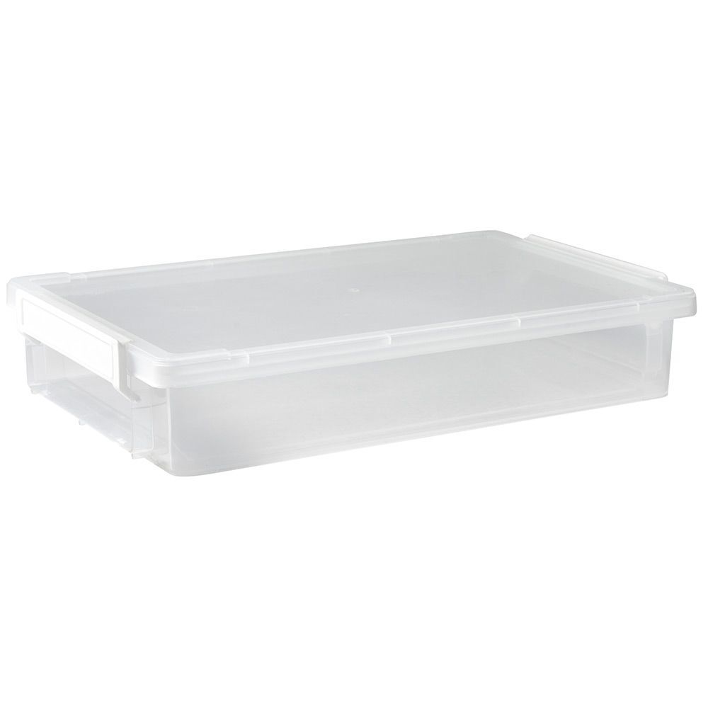 BoÎte de rangement transparente A4 fermeture clip 4L