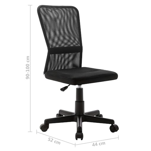 NNEVL Office Chair Black 44x52x100 cm Mesh Fabric