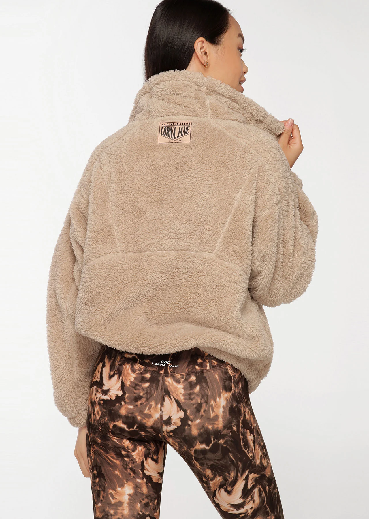 Zip Front Teddy Pullover