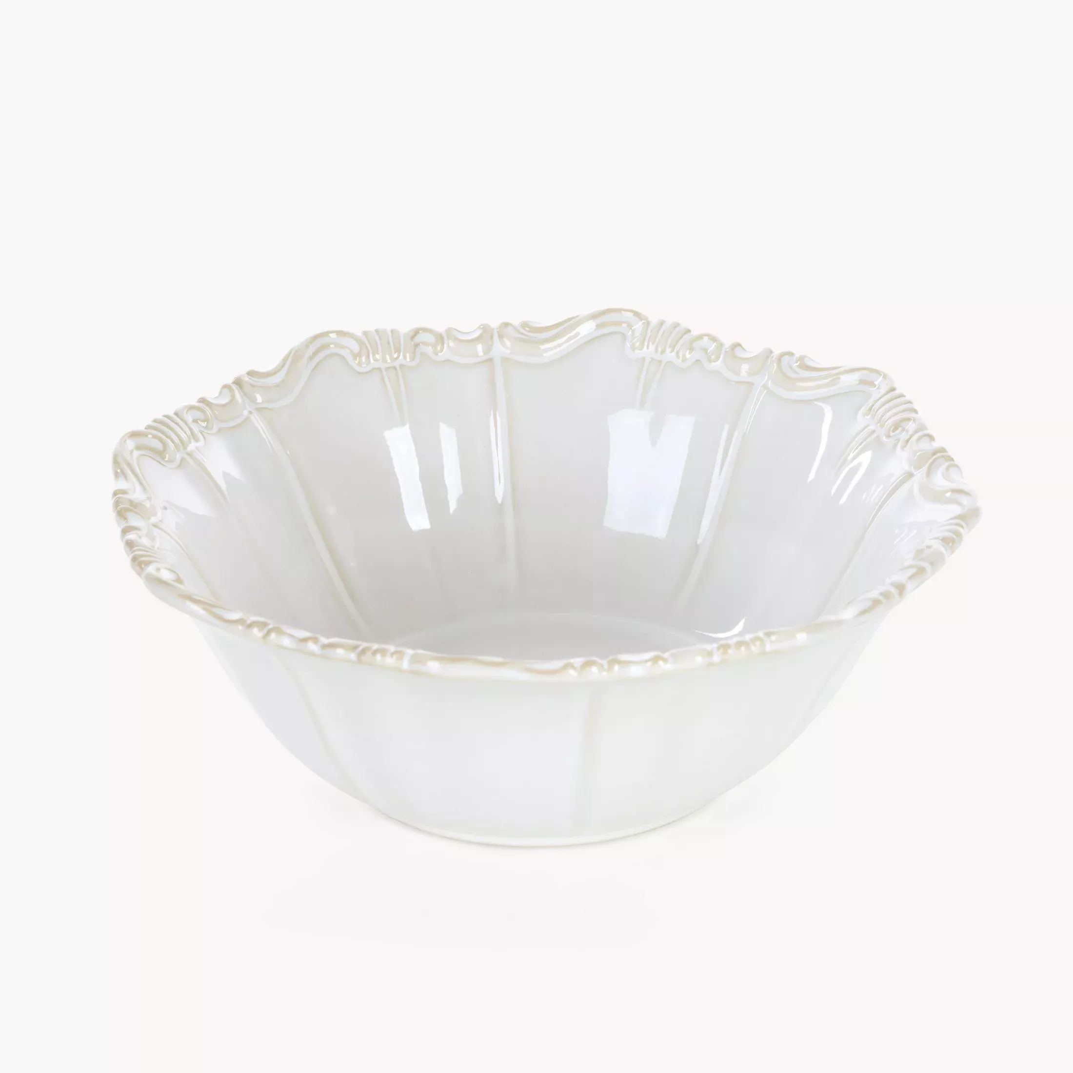 Misa ceramiczna kremowa dekoracyjna 23x23x8 cm ARLETA - kolekcja FOREST SUMMER