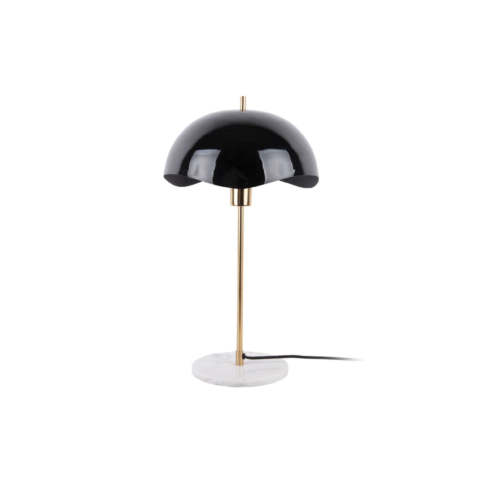 Leitmotiv tafellamp Waved Dome - zwart - 30x30x56cm - Paddenstoellamp