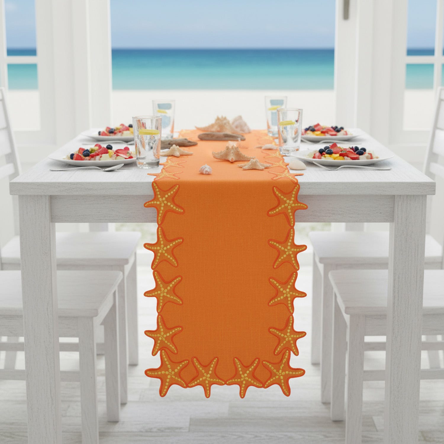 Runner 50x150 cm stelle arancione