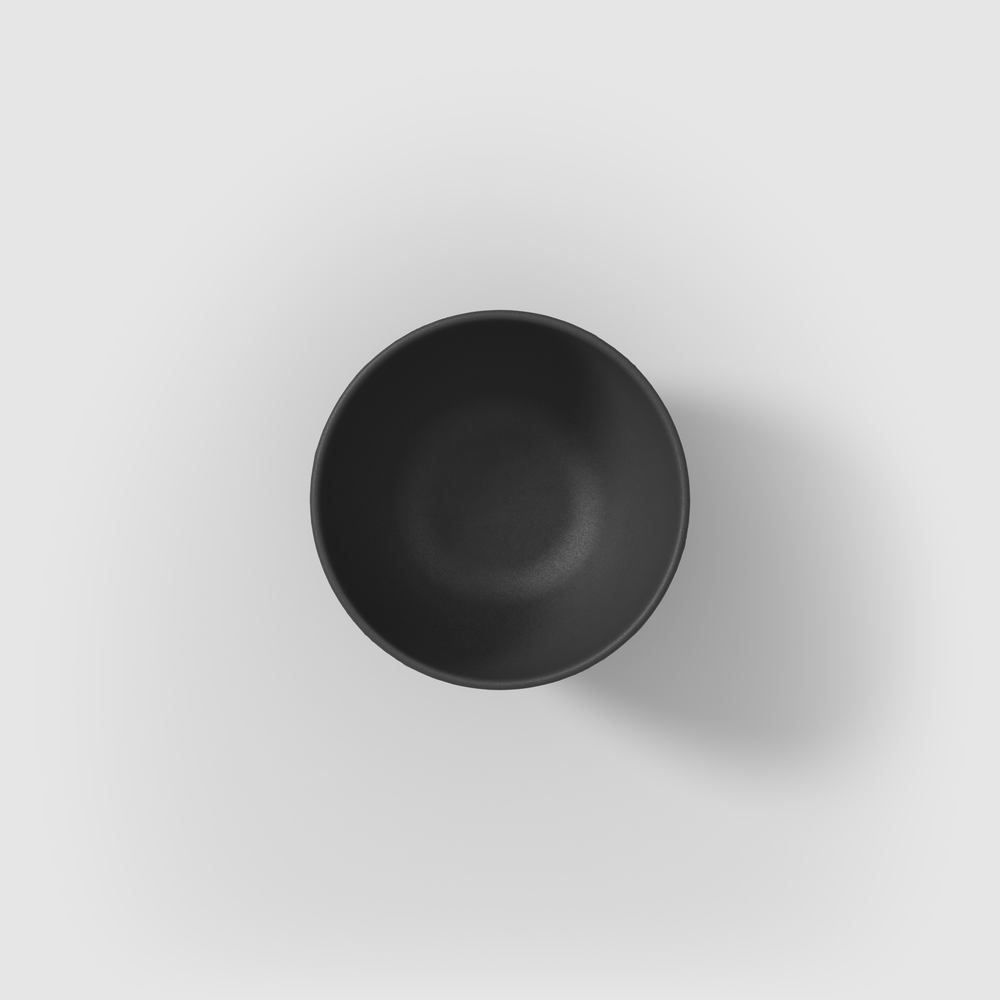 Manufacture Bowl - Black, 6.8 oz, Premium Porcelain