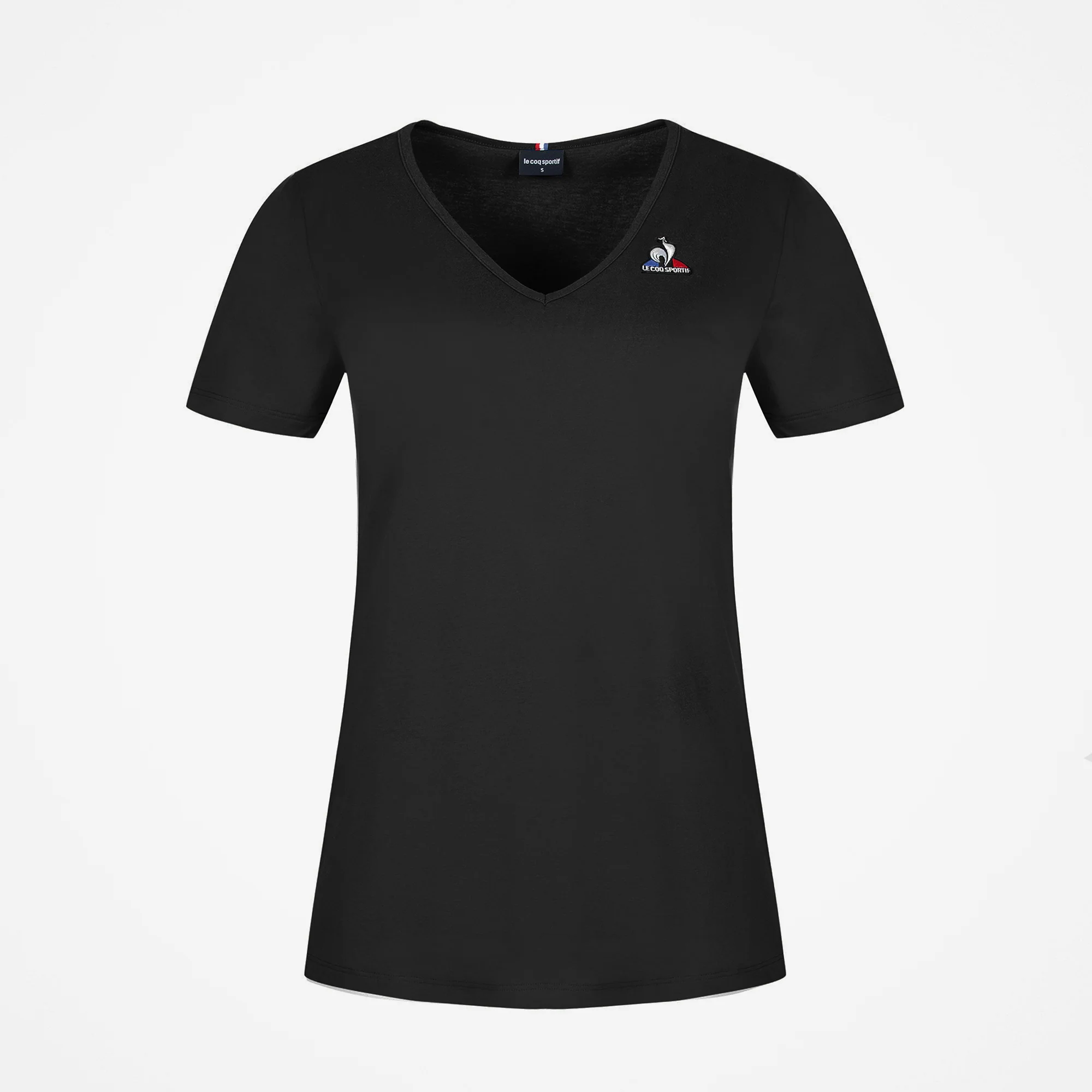 2220568-ESS Tee SS Col V N°1 W black | T-shirt Femme