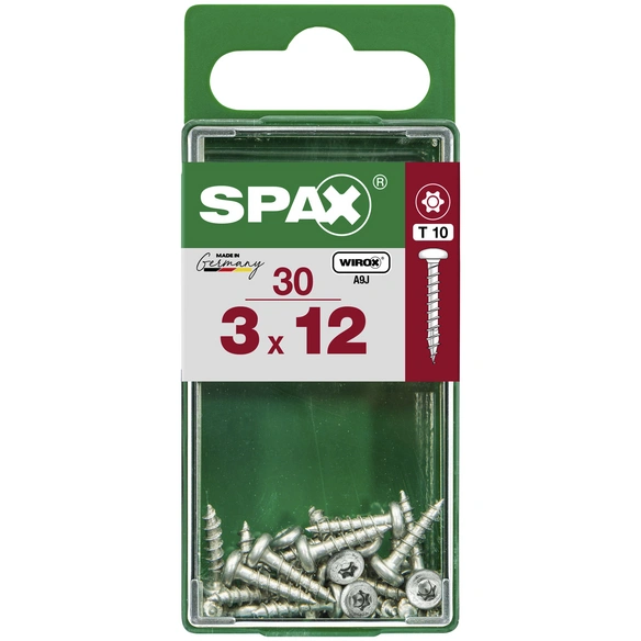 Universalschraube, PZ1, Stahl, 30 Stück, 3 x 12 mm