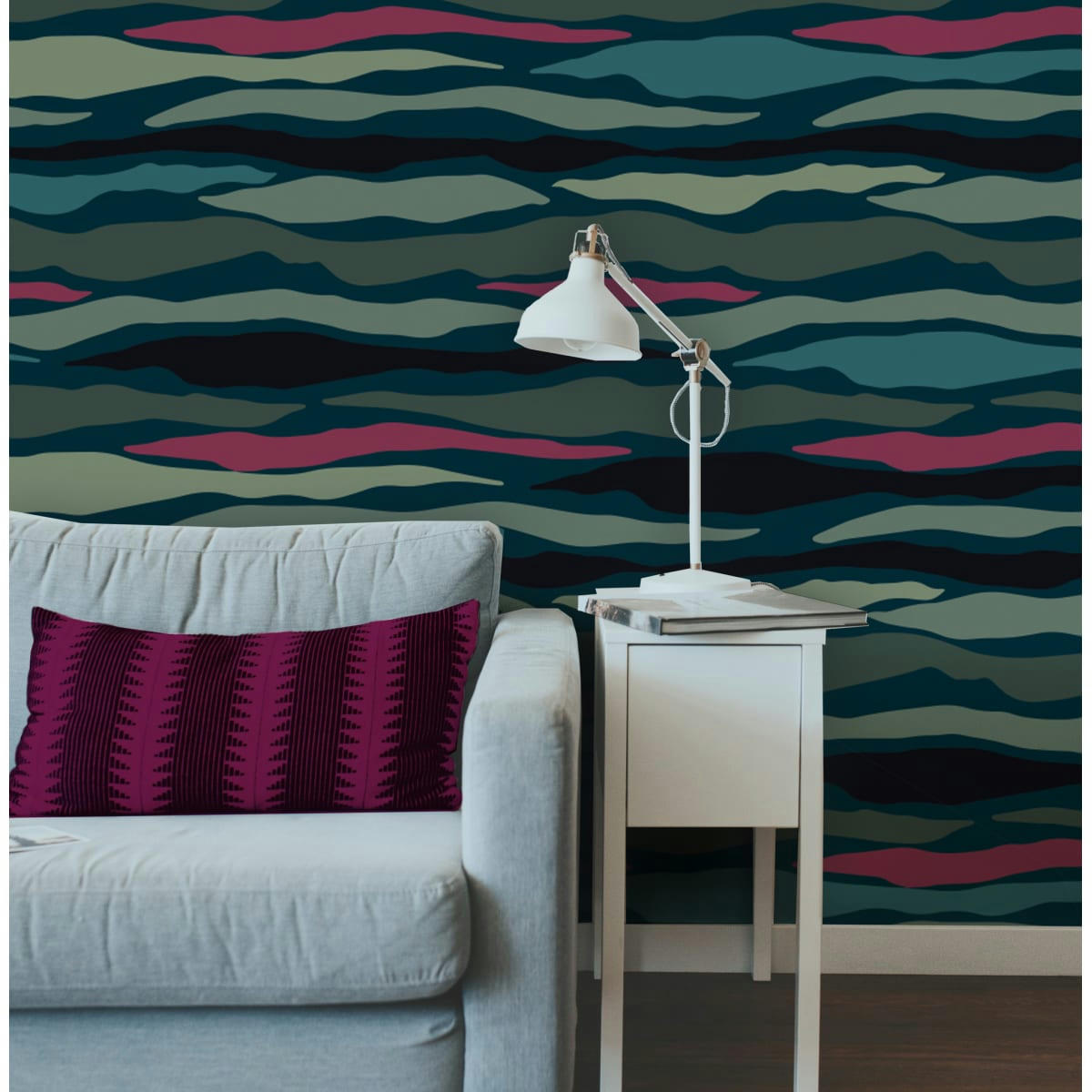 - Papier peint panoramique vagues 255 x 250 cm