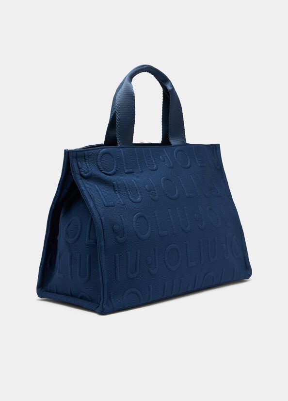 Borsa tote media in maglia