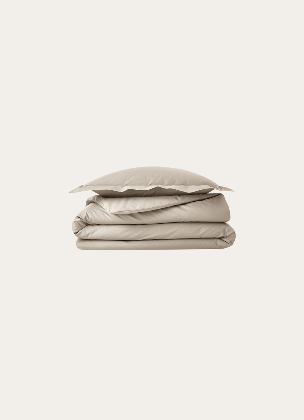 TAIE D'OREILLER UNIE EN PERCALE DE COTON SABLE