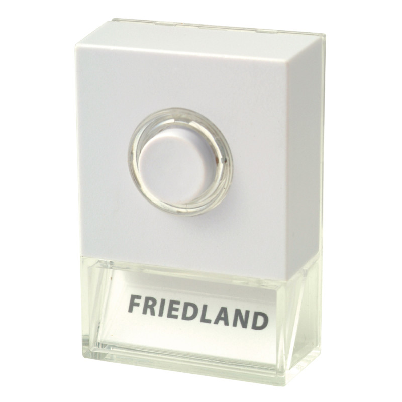 Bouton-poussoir pour sonnette blanc FRIEDLAND