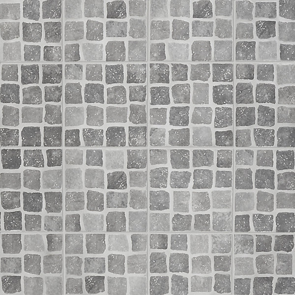 Carrelage sol extérieur effet pavés tons gris L.30,38 x l.30,38 cm x ép.7 mm, Blocce