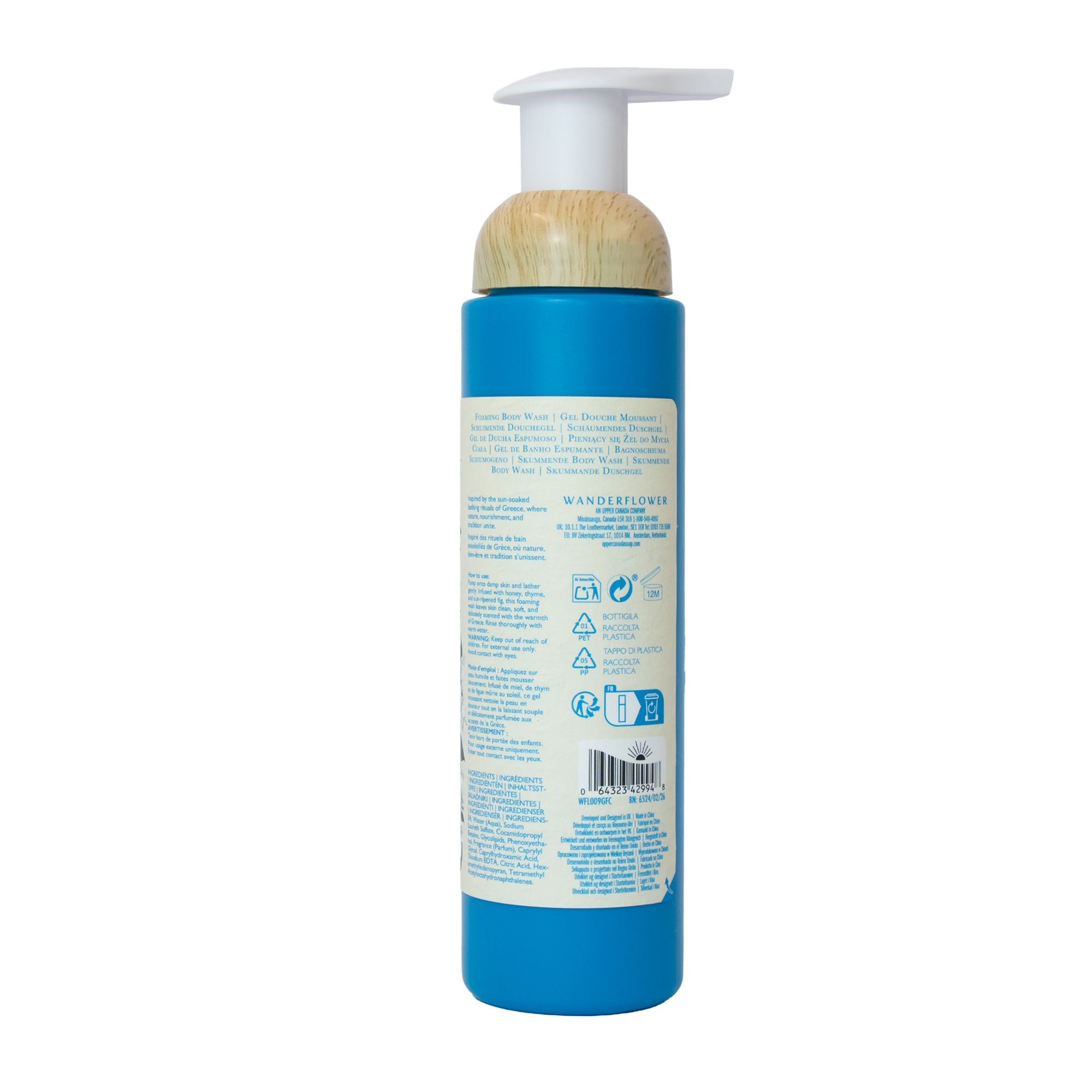 Wanderflower Essence of Greece Foaming Body Wash 240ml