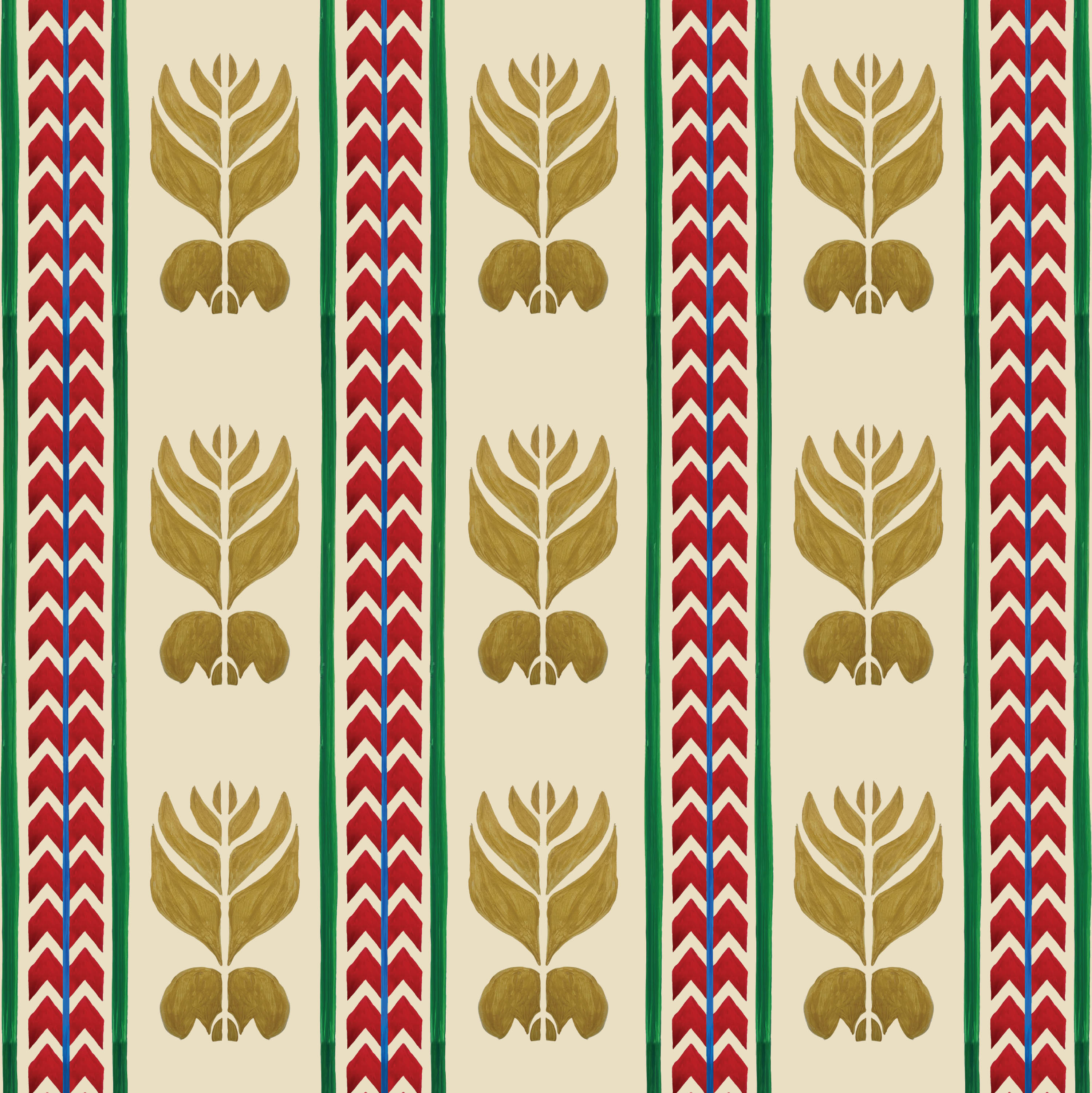 Catchii Behang Ikat Stripes pastel sand