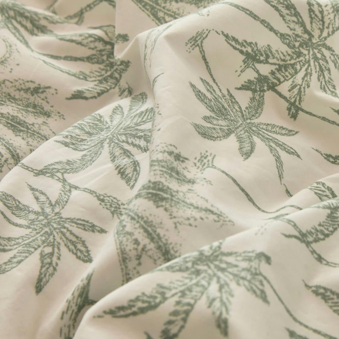 FN GOA ECUME - Housse de couette en percale de coton organic 200x200 cm vert clair